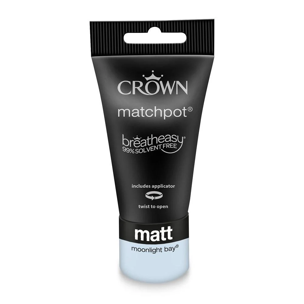 Crown Walls & Ceilings Matt Emulsion | Moonlight Blue | 40ml Tester - Image 3