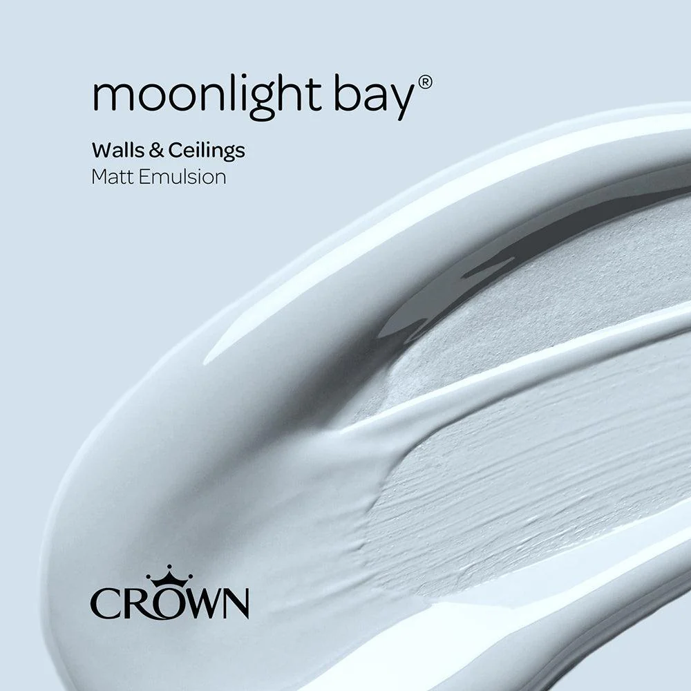 Crown Walls & Ceilings Matt Emulsion | Moonlight Blue | 40ml Tester - Image 7