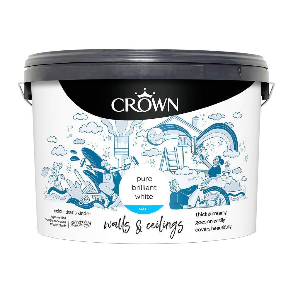 Crown Walls & Ceilings Matt Emulsion Paint | Brilliant White - Image 12
