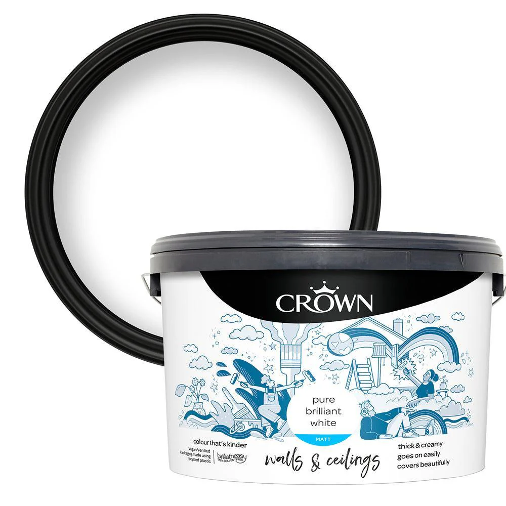 Crown Walls & Ceilings Matt Emulsion Paint | Brilliant White - Image 13