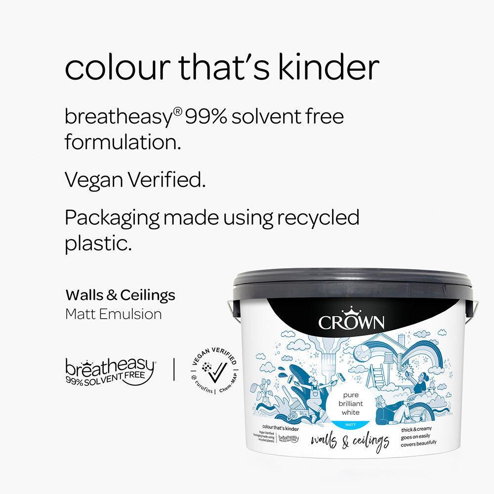 Crown Walls & Ceilings Matt Emulsion Paint | Brilliant White - Image 7