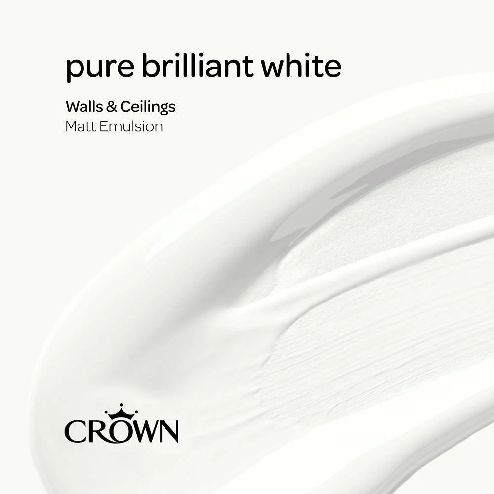Crown Walls & Ceilings Matt Emulsion Paint | Brilliant White - Image 9