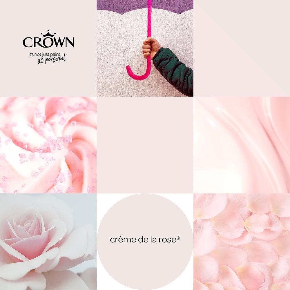 Crown Walls & Ceilings Matt Emulsion Paint | Creme de la Rose | 40ml Tester - Image 6