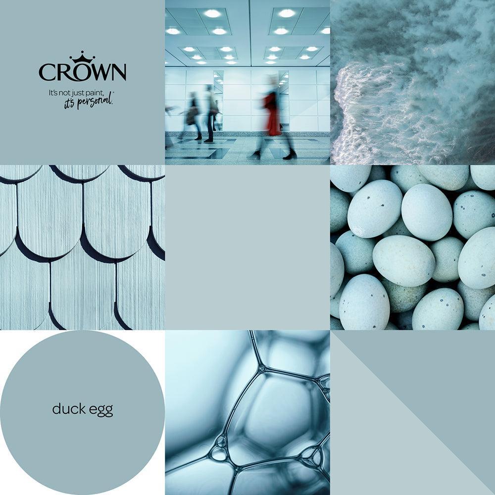 Crown Walls & Ceilings Matt Emulsion Paint | Duck Egg | 40ml Tester - Image 6