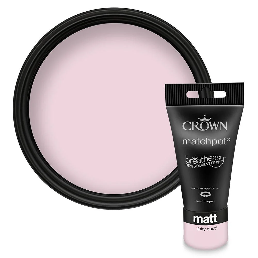 Crown Walls & Ceilings Matt Emulsion Paint | Fairy Dust | 40ml Tester