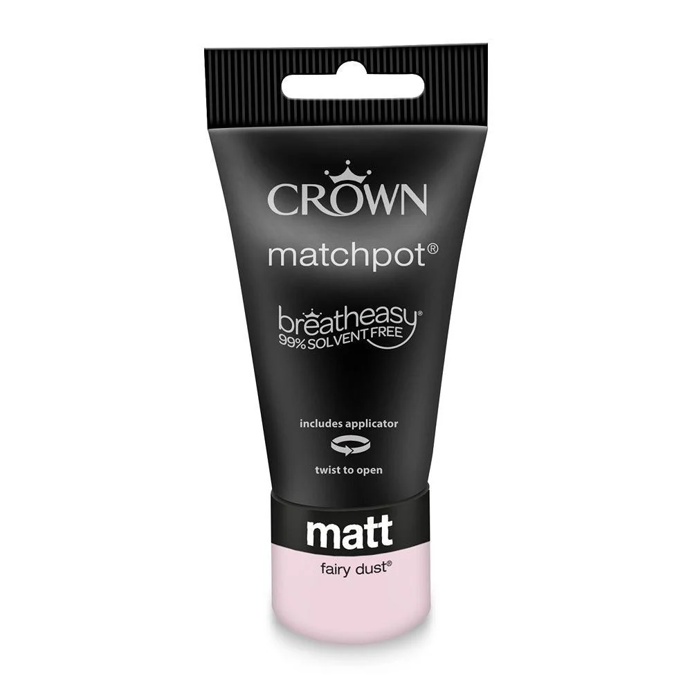 Crown Walls & Ceilings Matt Emulsion Paint | Fairy Dust | 40ml Tester - Image 3