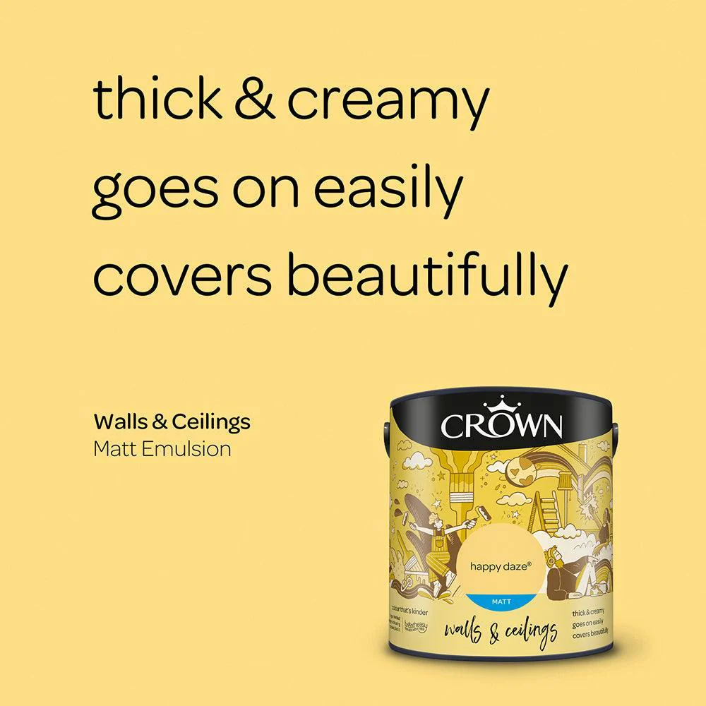 Crown Walls & Ceilings Matt Emulsion Paint | Happy Daze - Image 6