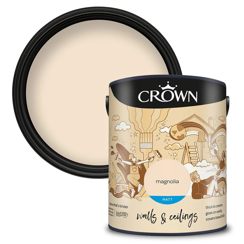 Crown Walls & Ceilings Matt Emulsion Paint | Magnolia