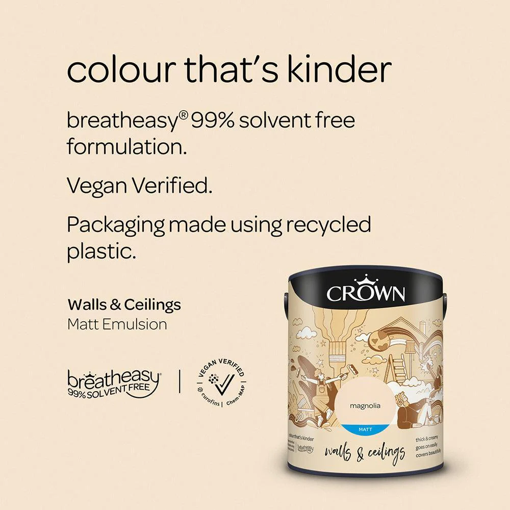 Crown Walls & Ceilings Matt Emulsion Paint | Magnolia - Image 7