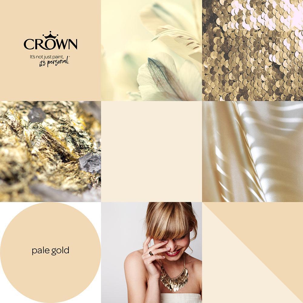 Crown Walls & Ceilings Matt Emulsion Paint | Pale Gold | 40ml Tester - Image 6