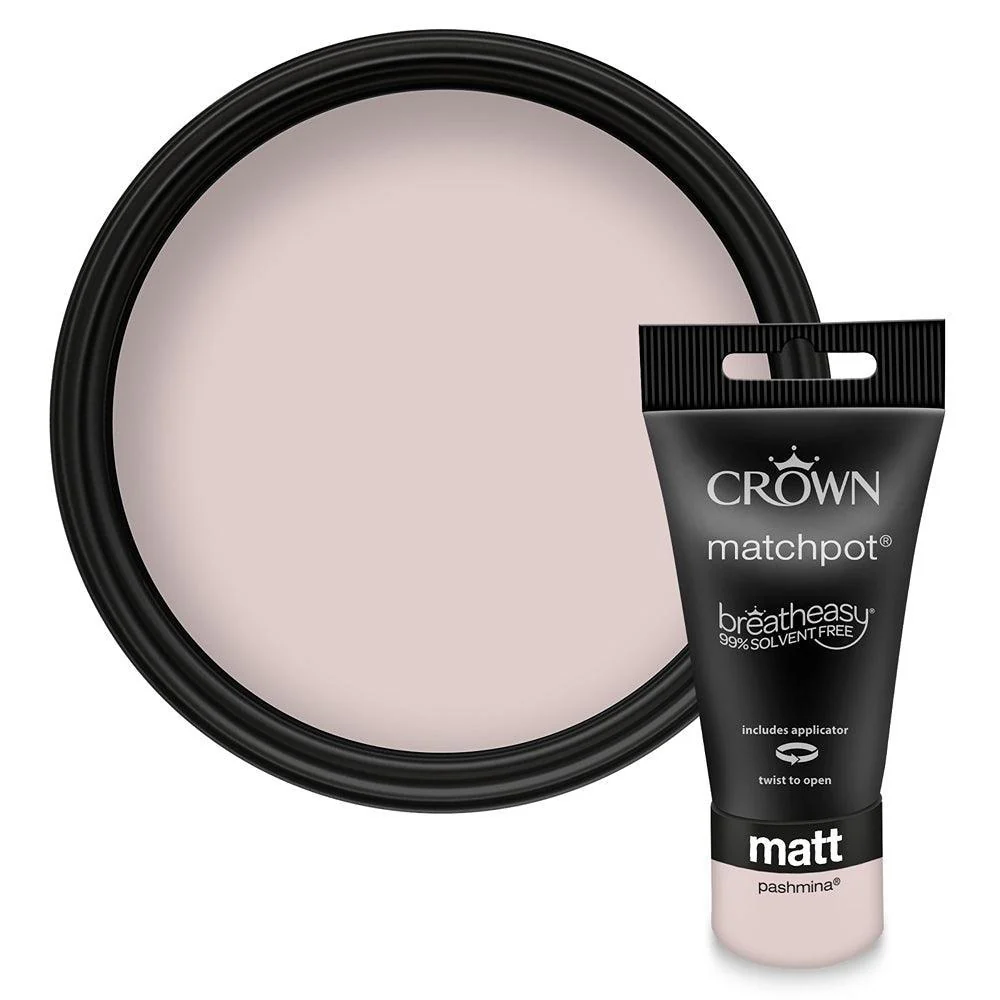 Crown Walls & Ceilings Matt Emulsion Paint | Pashmina | 40ml Tester