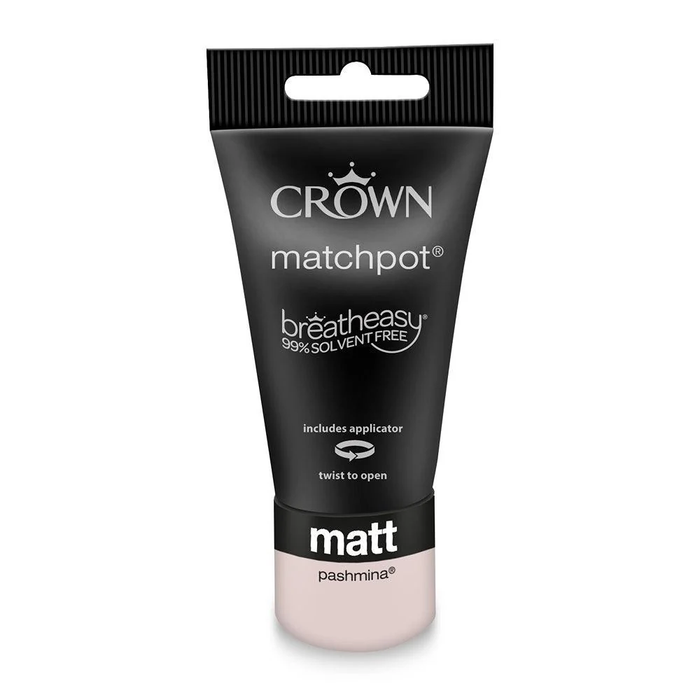 Crown Walls & Ceilings Matt Emulsion Paint | Pashmina | 40ml Tester - Image 3