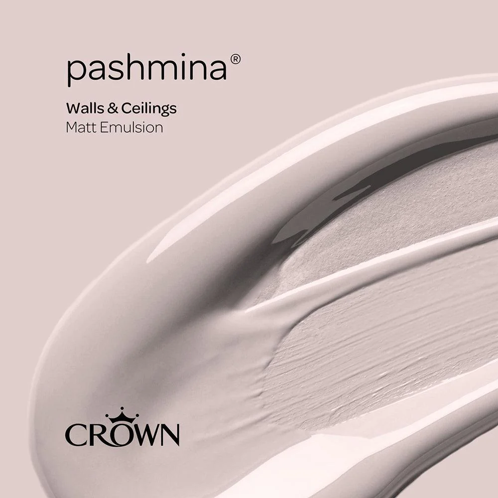 Crown Walls & Ceilings Matt Emulsion Paint | Pashmina | 40ml Tester - Image 7