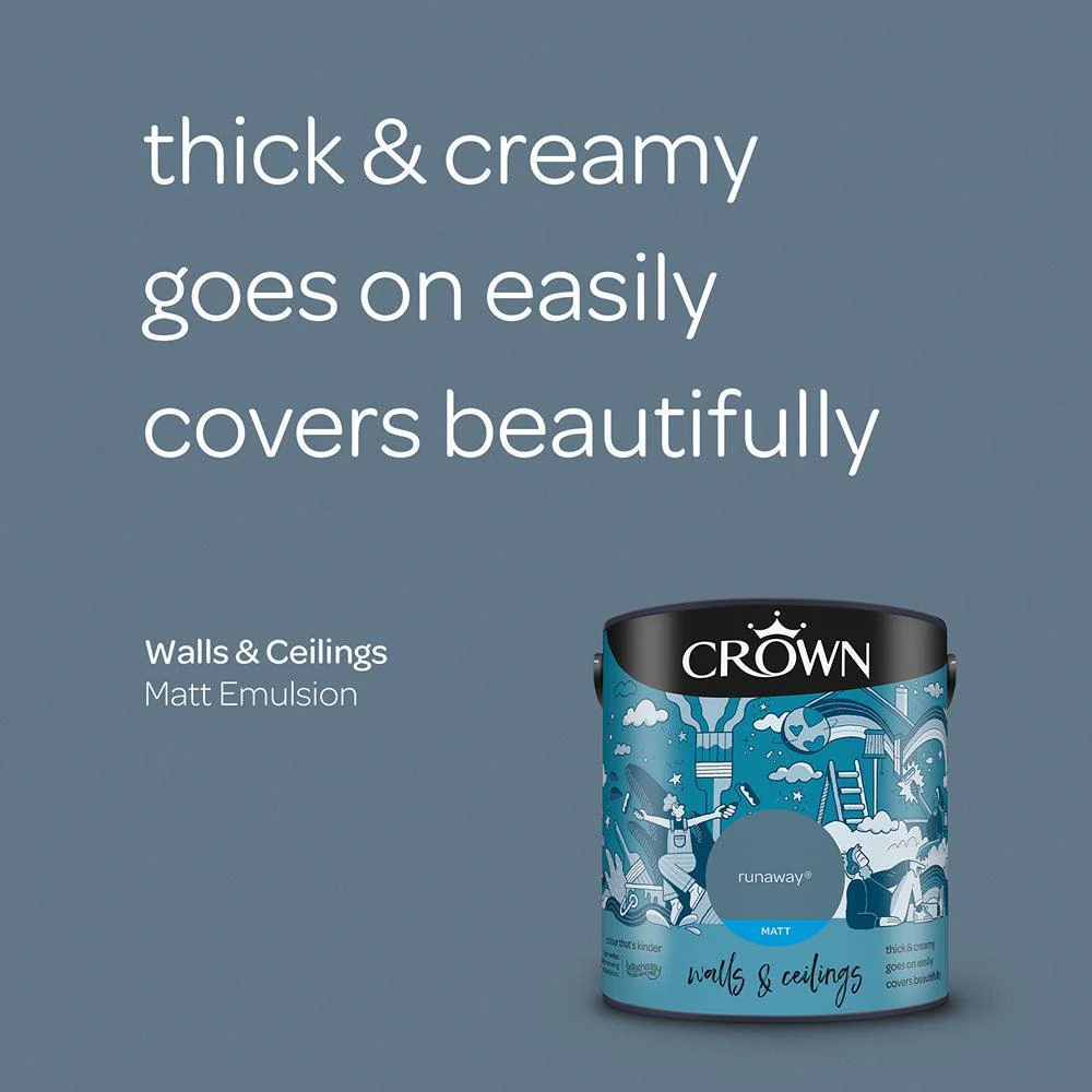 Crown Walls & Ceilings Matt Emulsion Paint | Runaway - Image 6