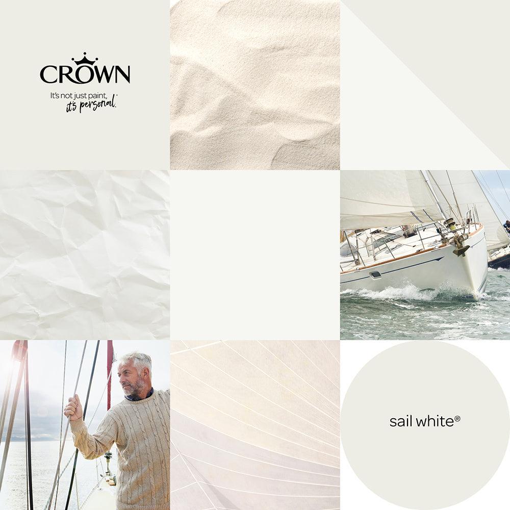 Crown Walls & Ceilings Matt Emulsion Paint | Sail White - Image 8