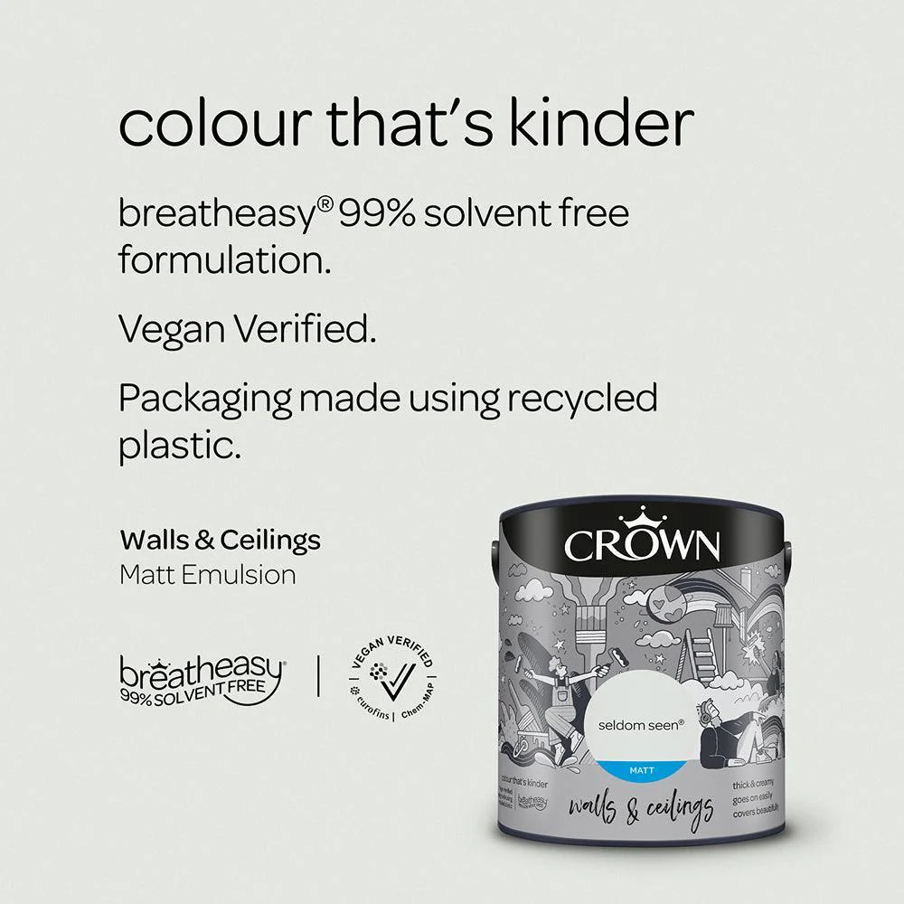 Crown Walls & Ceilings Matt Emulsion Paint | Seldom Seen - Image 7