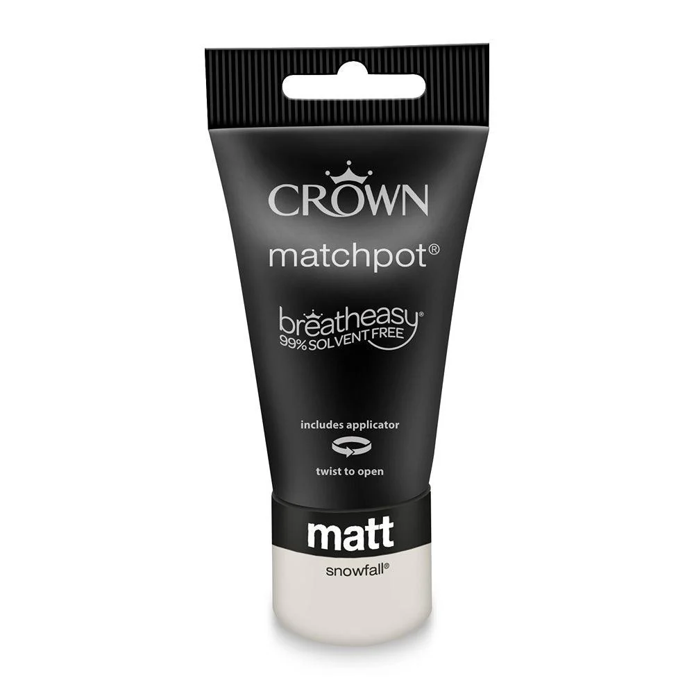 Crown Walls & Ceilings Matt Emulsion Paint | Snowfall | 40ml Tester - Image 3