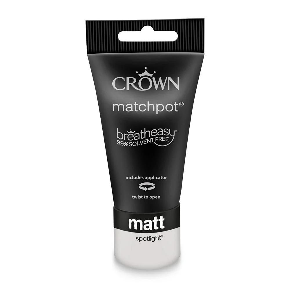 Crown Walls & Ceilings Matt Emulsion Paint | Spotlight | 40ml Tester - Image 3