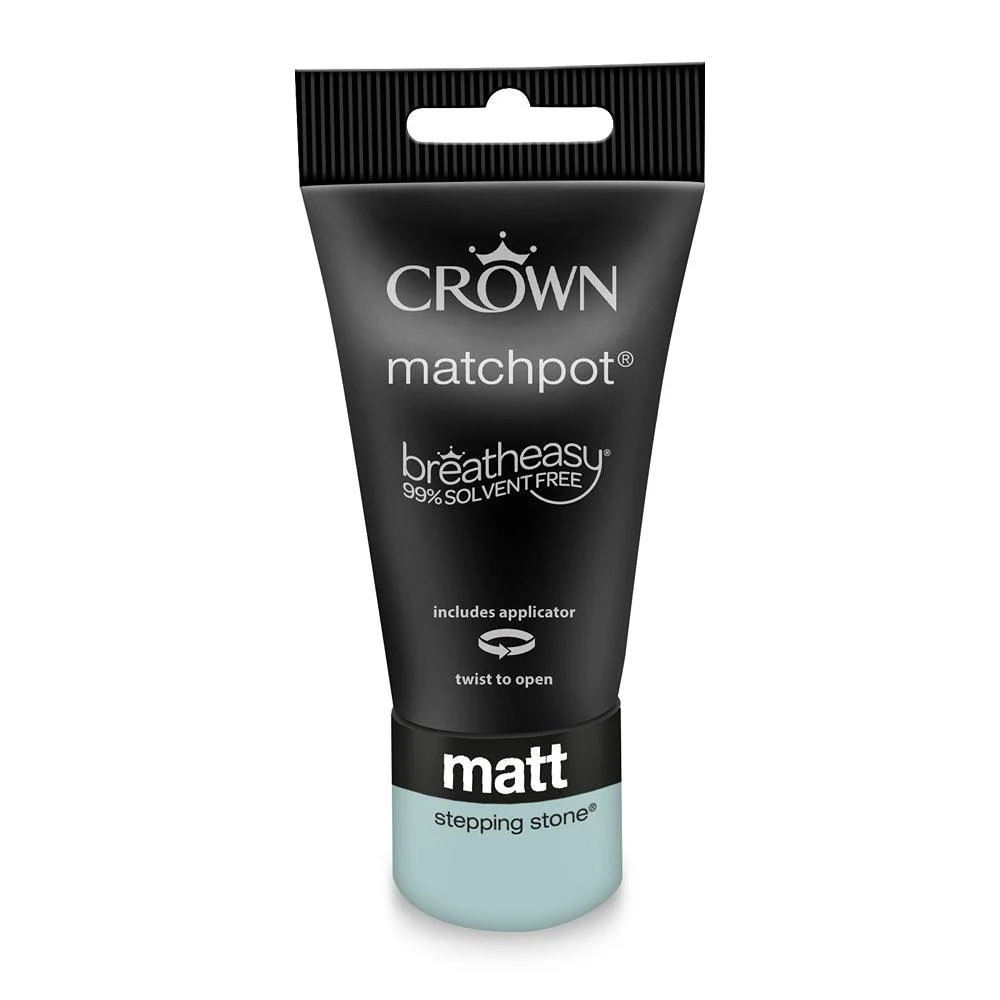 Crown Walls & Ceilings Matt Emulsion Paint | Stepping Stone | 40ml Tester - Image 3