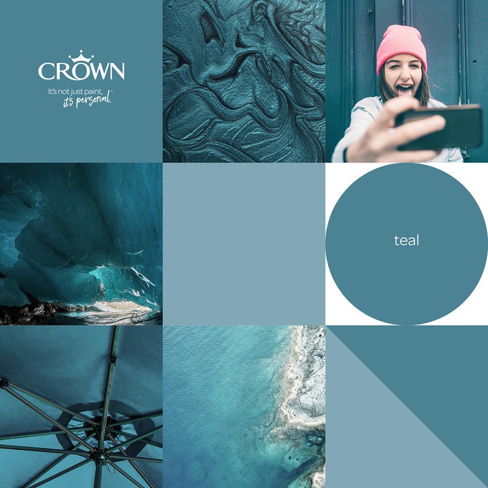Crown Walls & Ceilings Matt Emulsion Paint | Teal - Image 8