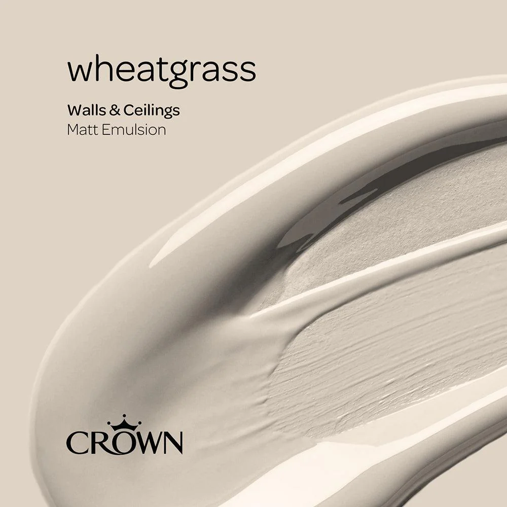 Crown Walls & Ceilings Matt Emulsion Paint | Wheatgrass | 40ml Tester - Image 7