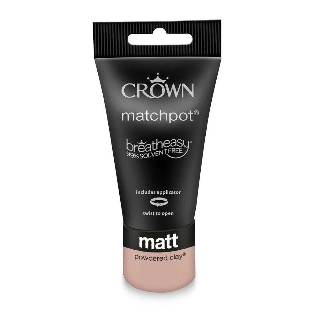 Crown Walls & Ceilings Matt Emulsion | Powdered Clay | 40ml Tester - Image 3