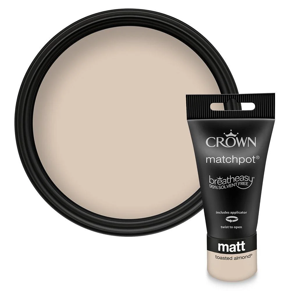 Crown Walls & Ceilings Matt Emulsion | Toasted Almond | 40ml Tester