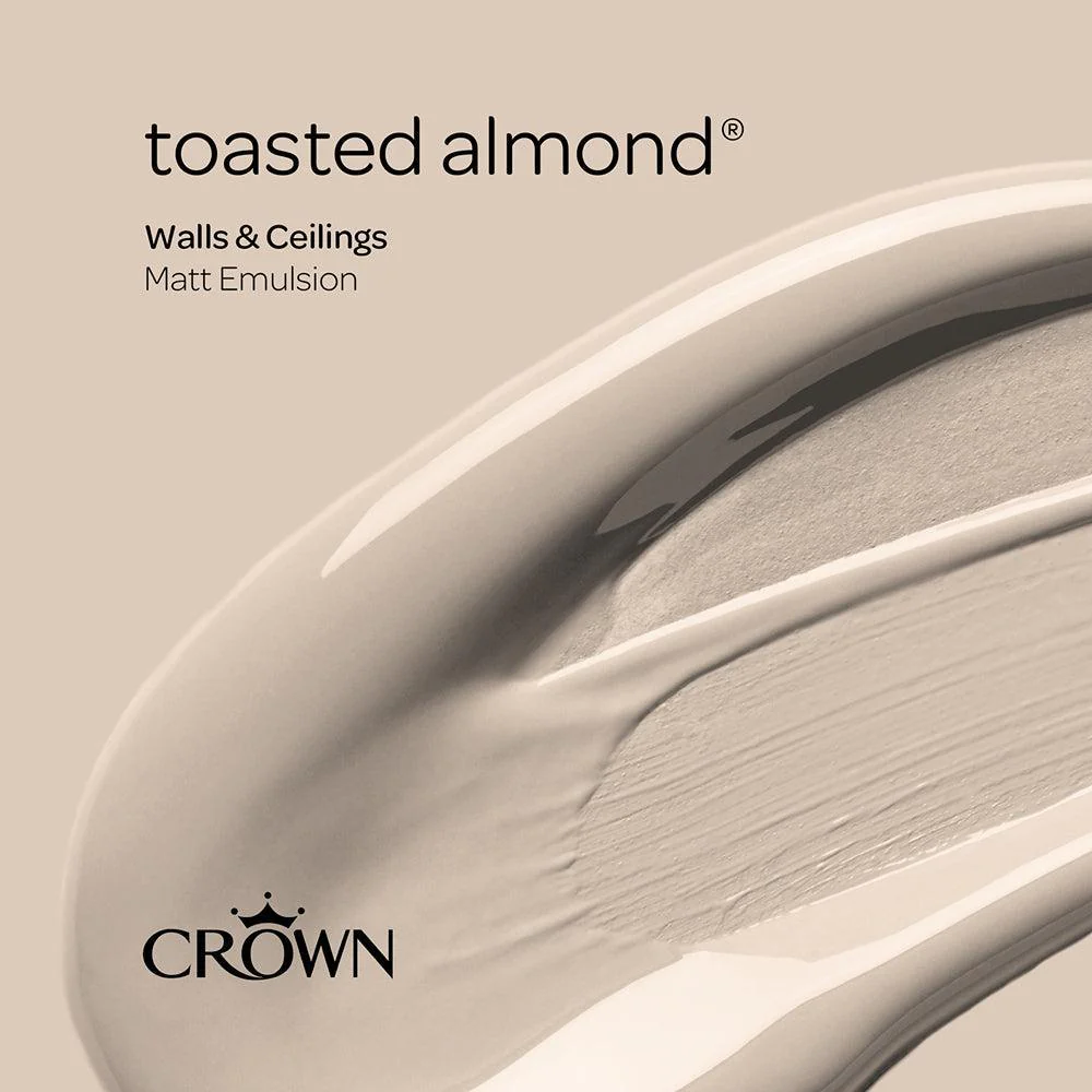 Crown Walls & Ceilings Matt Emulsion | Toasted Almond | 40ml Tester - Image 7