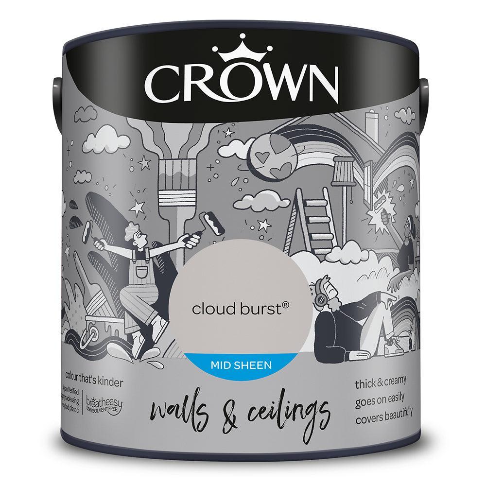 Crown Walls & Ceilings Mid Sheen Emulsion Paint | Cloud Burst - Image 3
