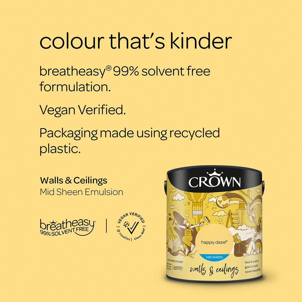 Crown Walls & Ceilings Mid Sheen Emulsion Paint | Happy Daze - Image 7