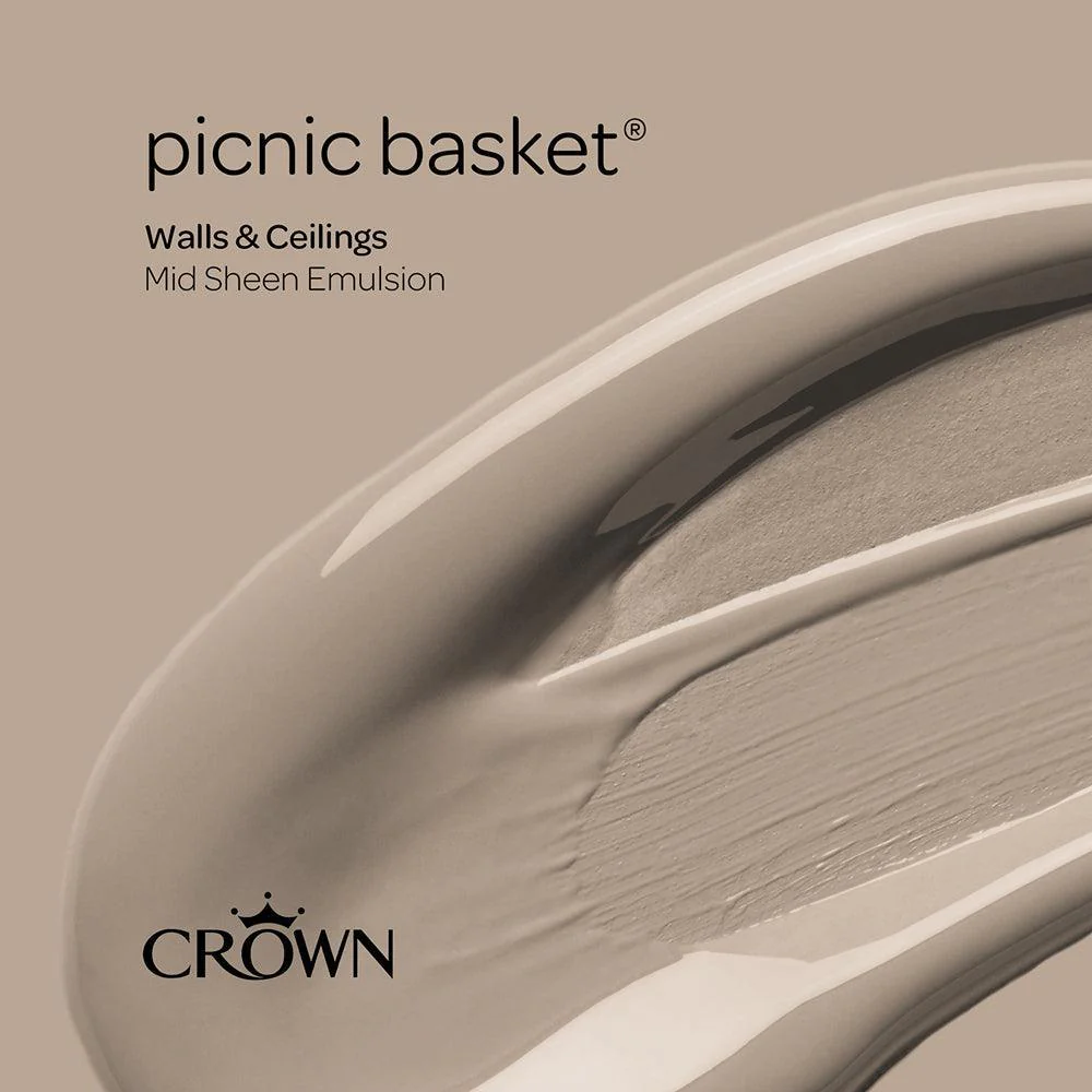 Crown Walls & Ceilings Mid Sheen Emulsion Paint | Picnic Basket - Image 9