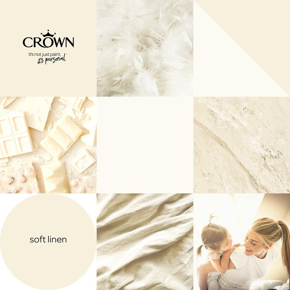 Crown Walls & Ceilings Mid Sheen Emulsion Paint | Soft Linen - Image 8
