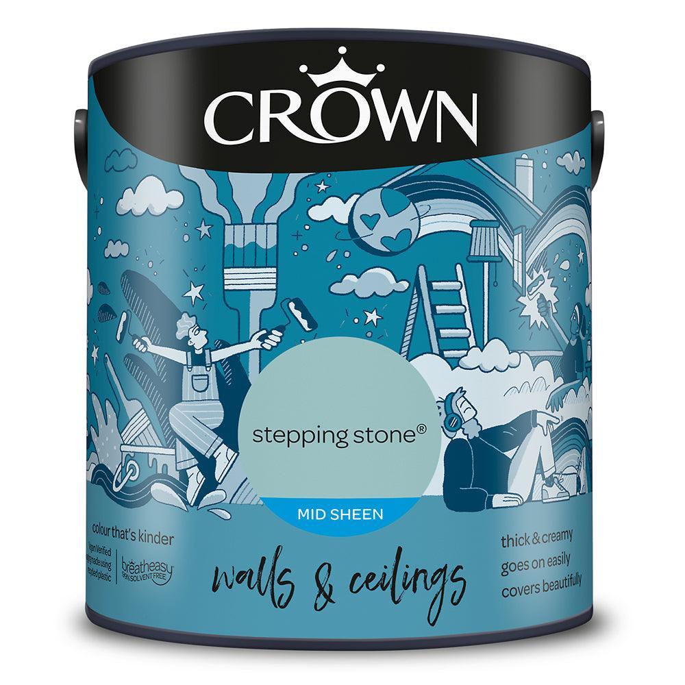 Crown Walls & Ceilings Mid Sheen Emulsion Paint | Stepping Stone - Image 3