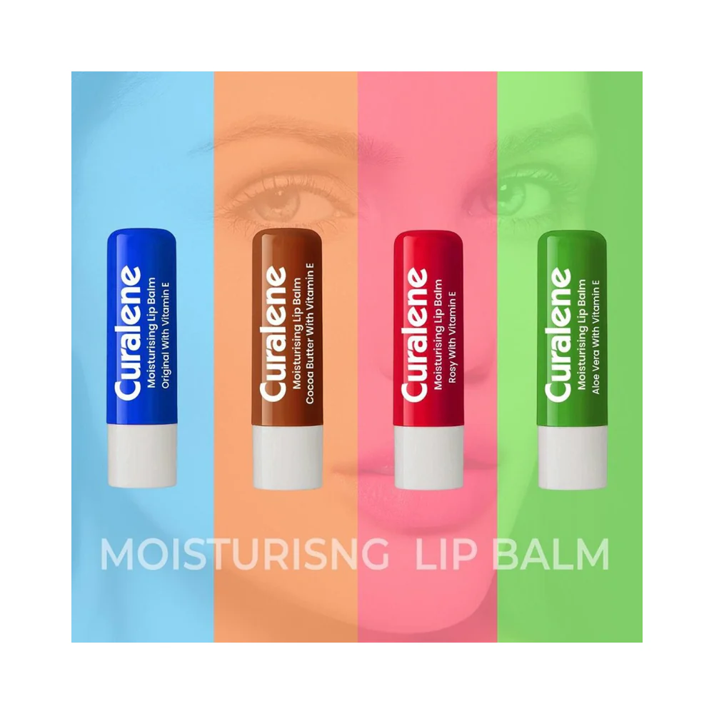 Curalene Original Moisturising Lip Balm | Pack of 3, Vitamin E - Image 2