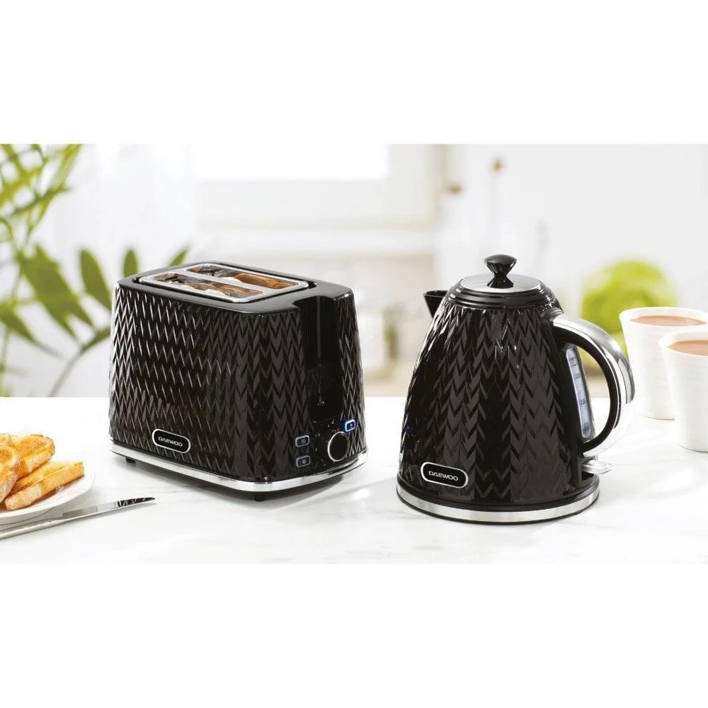 Daewoo Argyle Black 2 Slice Toaster - Image 5