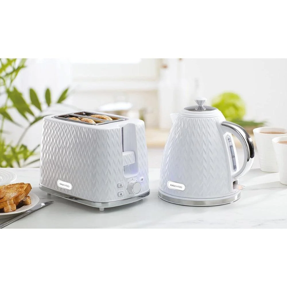 Daewoo Argyle White 2 Slice Toaster - Image 4