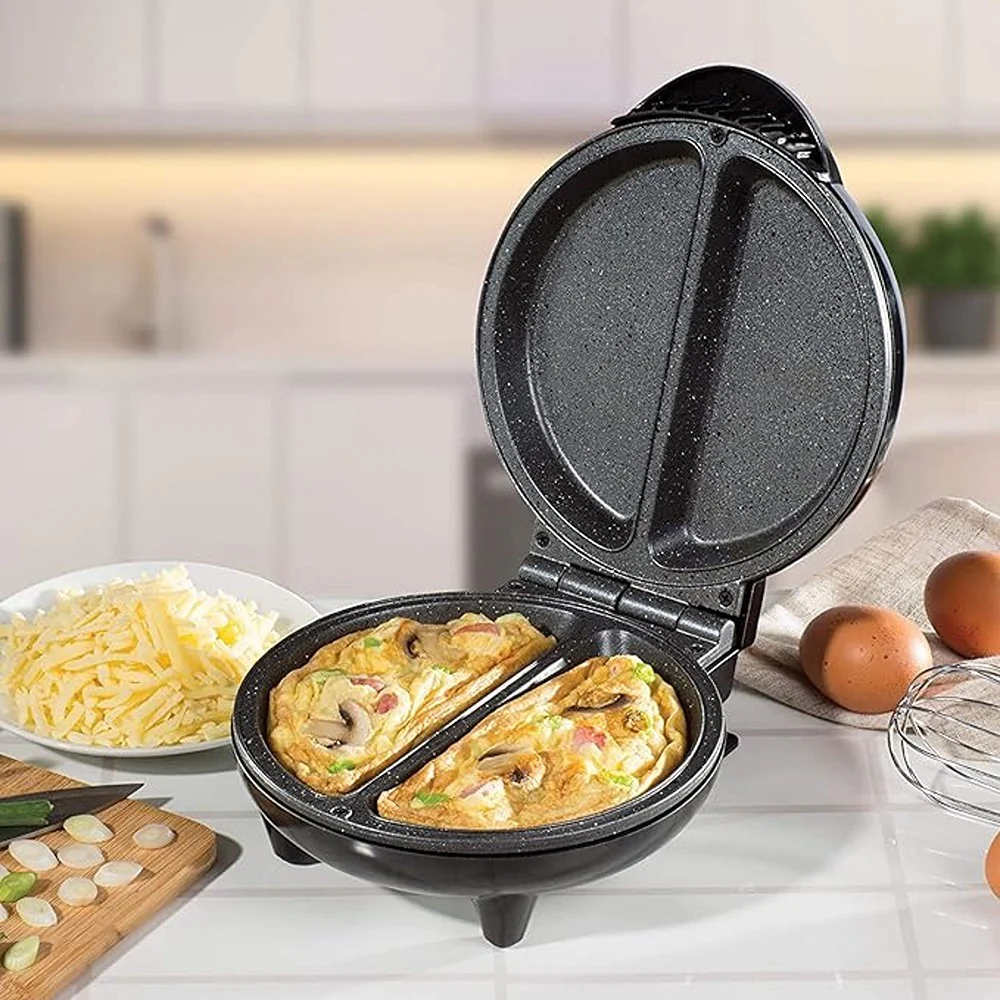 Daewoo Deep Fill Non-Stick Omelette Maker | Dual Compartments - Image 4