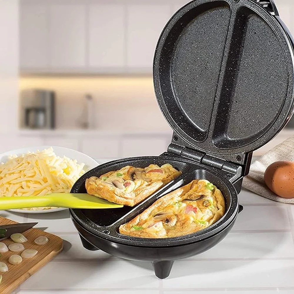 Daewoo Deep Fill Non-Stick Omelette Maker | Dual Compartments - Image 6