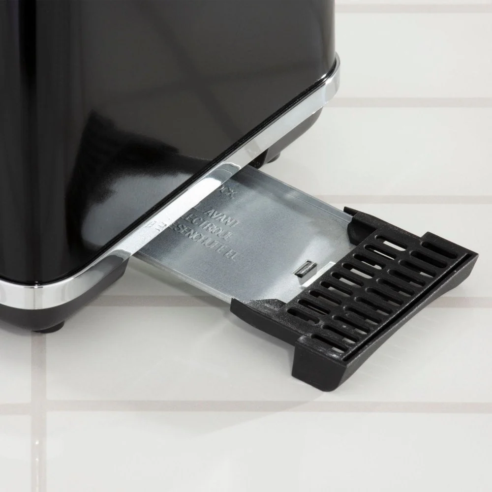 Daewoo Kensington Two Slice Toaster | Black and Chrome, Reheat, Defrost - Image 3