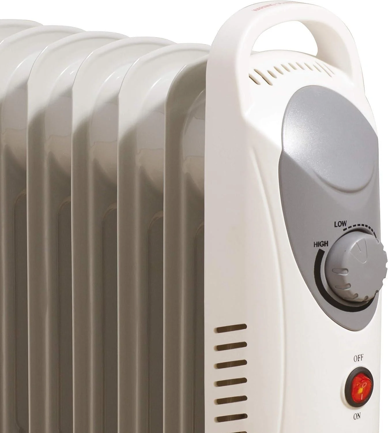Daewoo Mini Oil Filled Portable Radiator | 6 Fin White Heater | 800W - Image 3