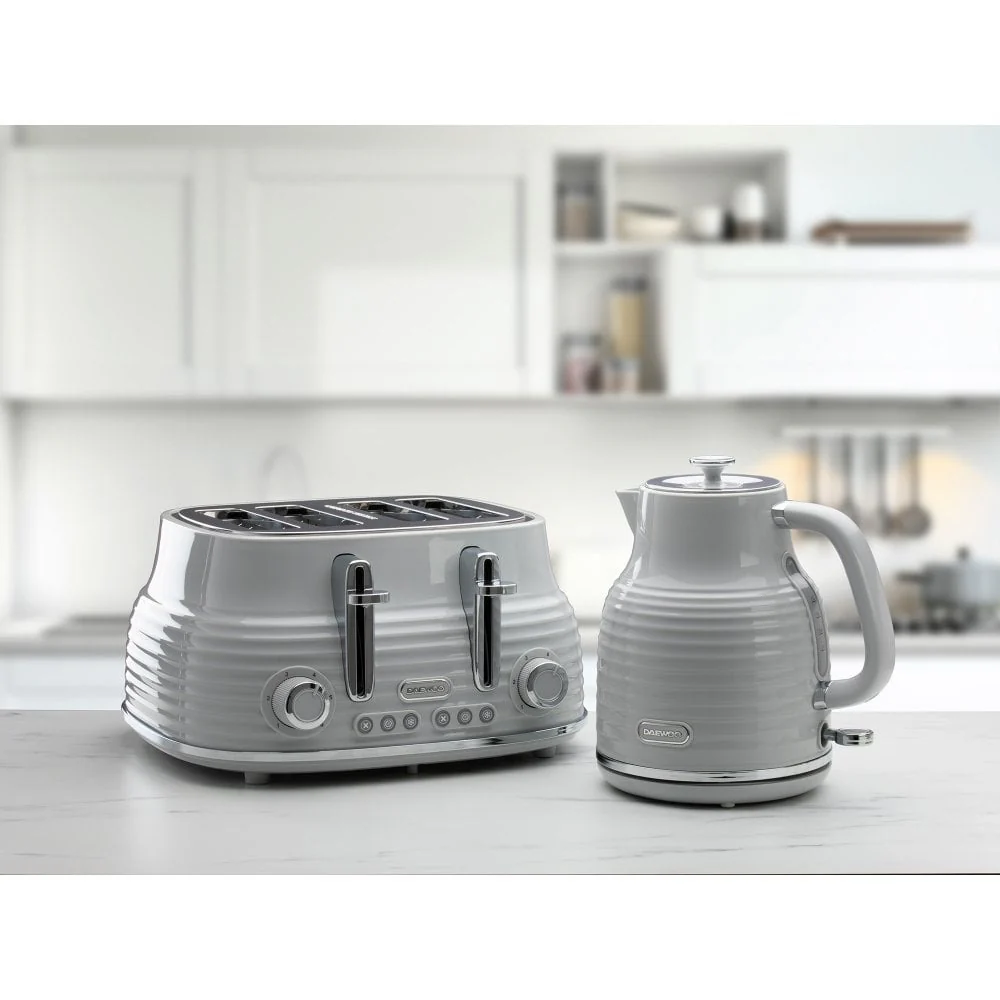 Daewoo Sienna Grey 4 Slice Toaster | Dual Controls, Reheat & Defrost - Image 4