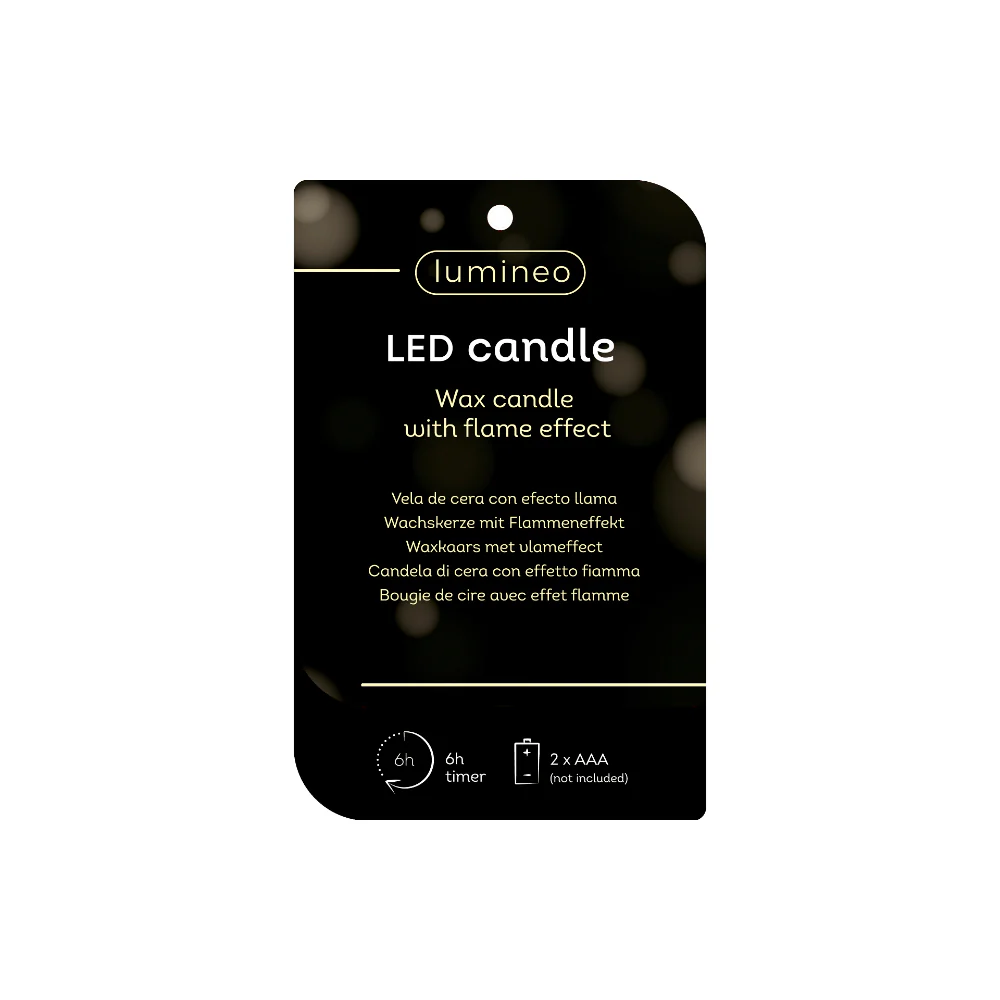 Decoris Cream Stacked Sphere LED Wick Effect Vase Candle | 15cm - Image 3