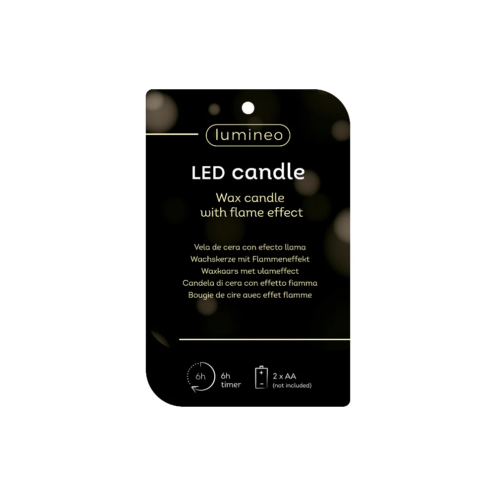 Decoris LED Wick Vase Candle | Single Wick, Hourglass Shape, Cream, 14cm - Image 3