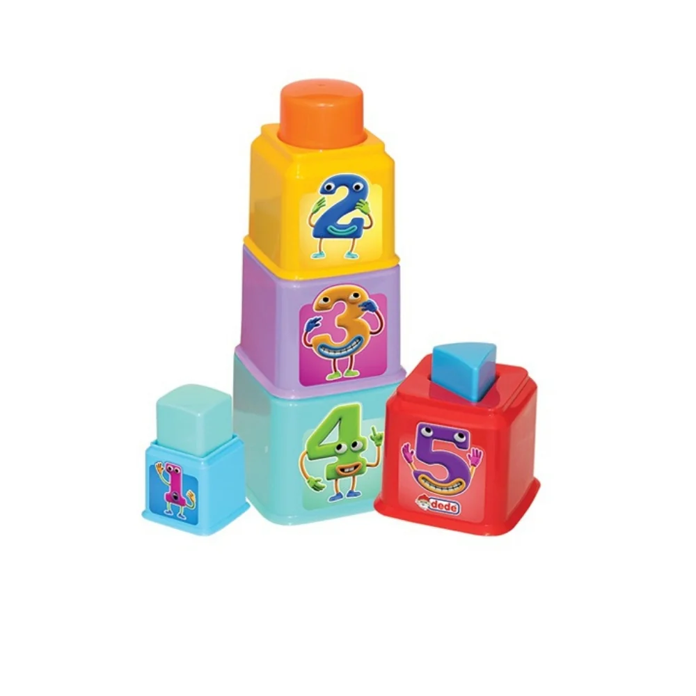 dedé Baby Square Tower Shape Sorter | 10-Piece - Image 3
