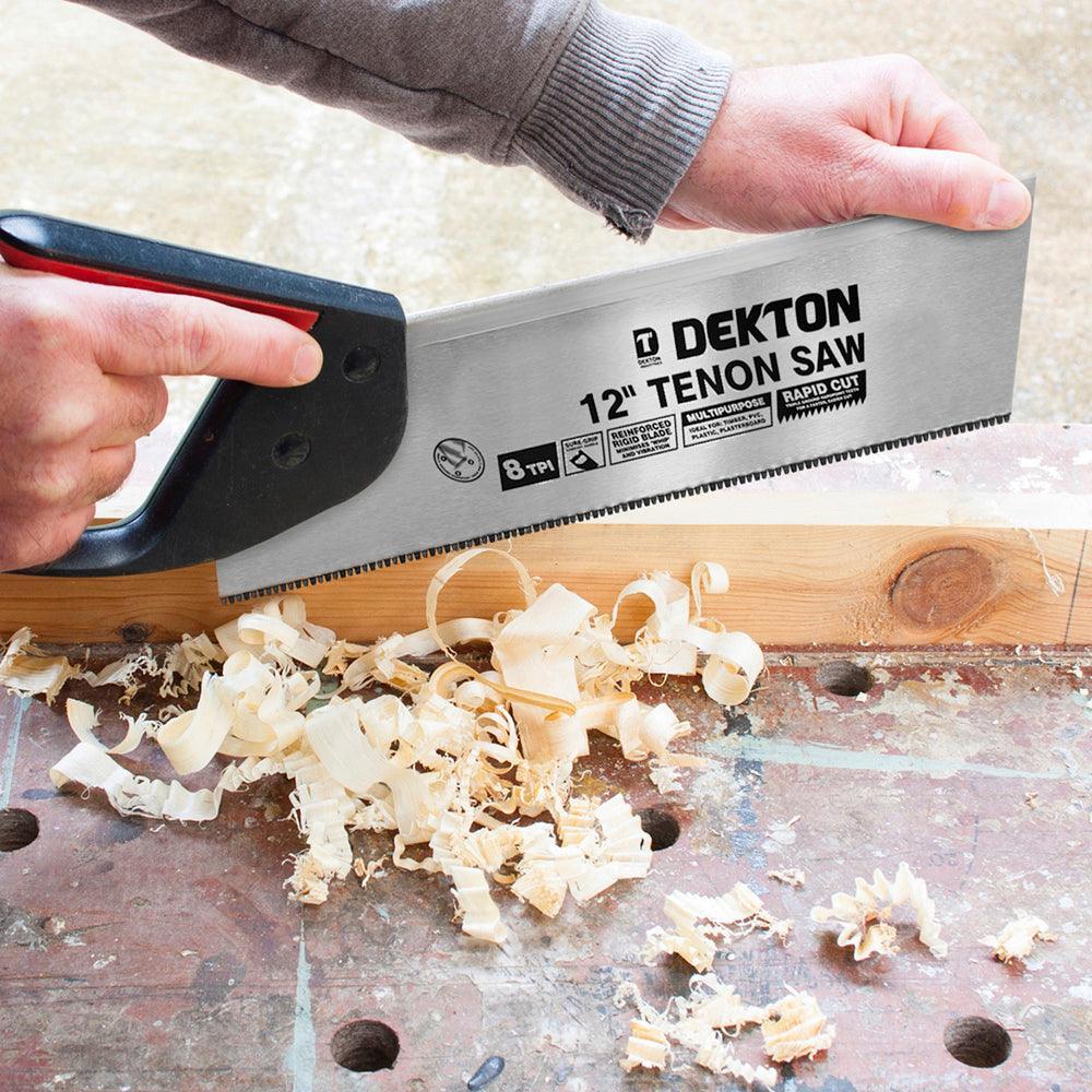 Dekton 12in Tenon Saw | 8 TPI | Sure Grip Comfort Handle - Image 4