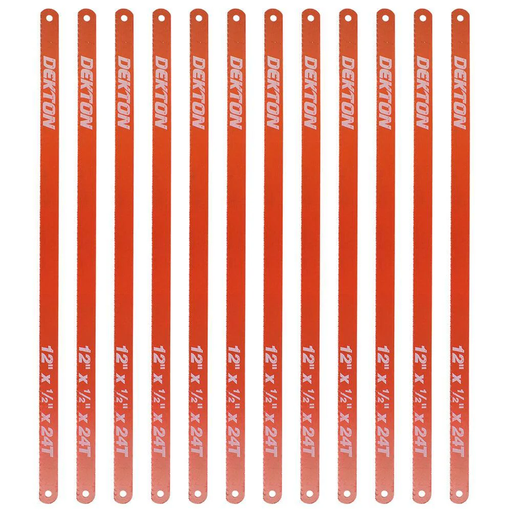 Dekton Hacksaw Blades | Pack of 12 | Ideal for DIY Jobs
