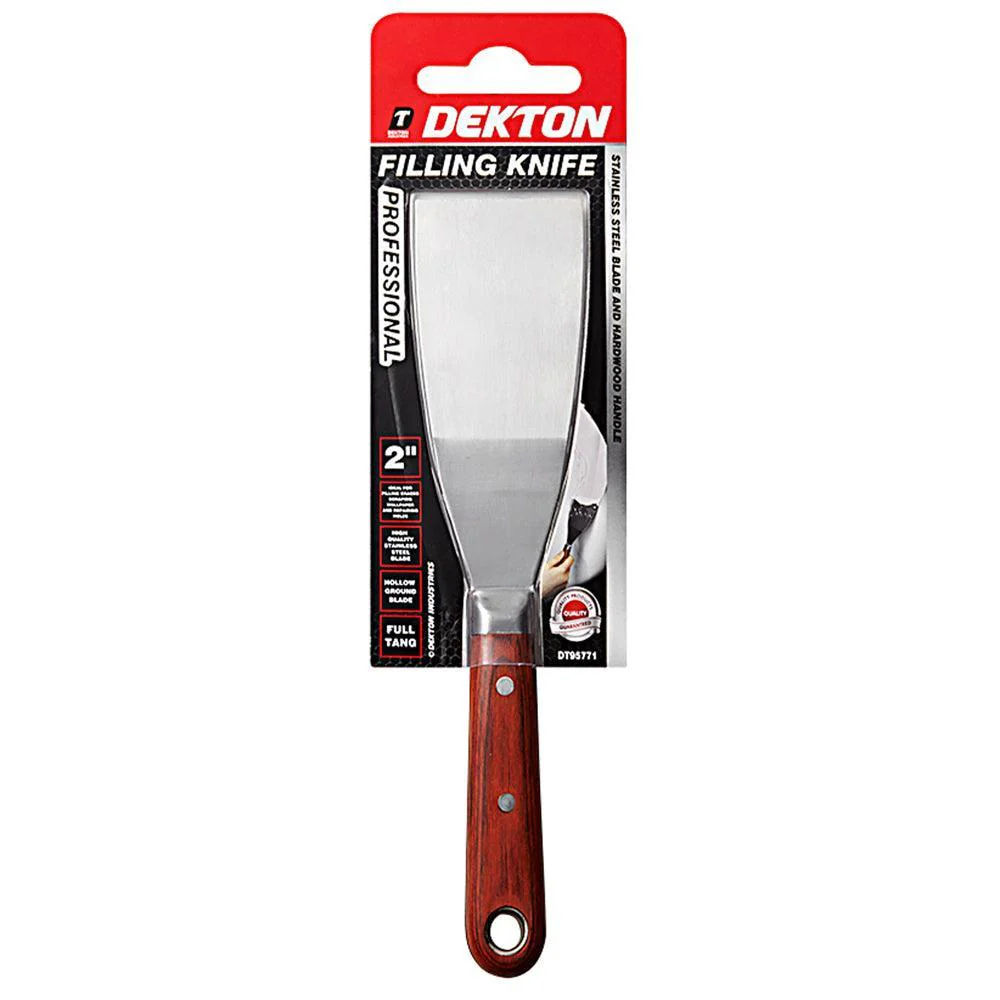Dekton 2in Filling Knife | Stainless Steel Blade | Hardwood Handle - Image 2