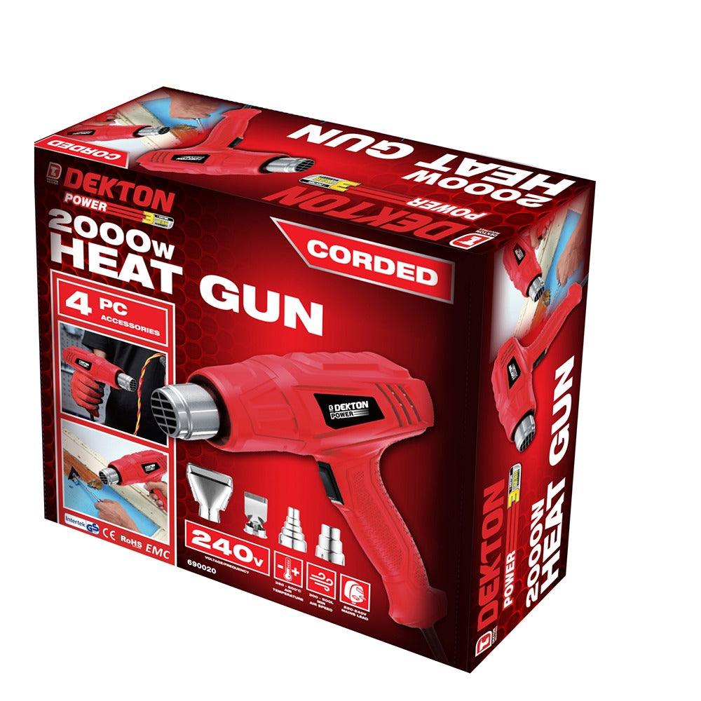 Dekton 2000W Heat Gun | Adjustable Temperature & Ergonomic Design - Image 3