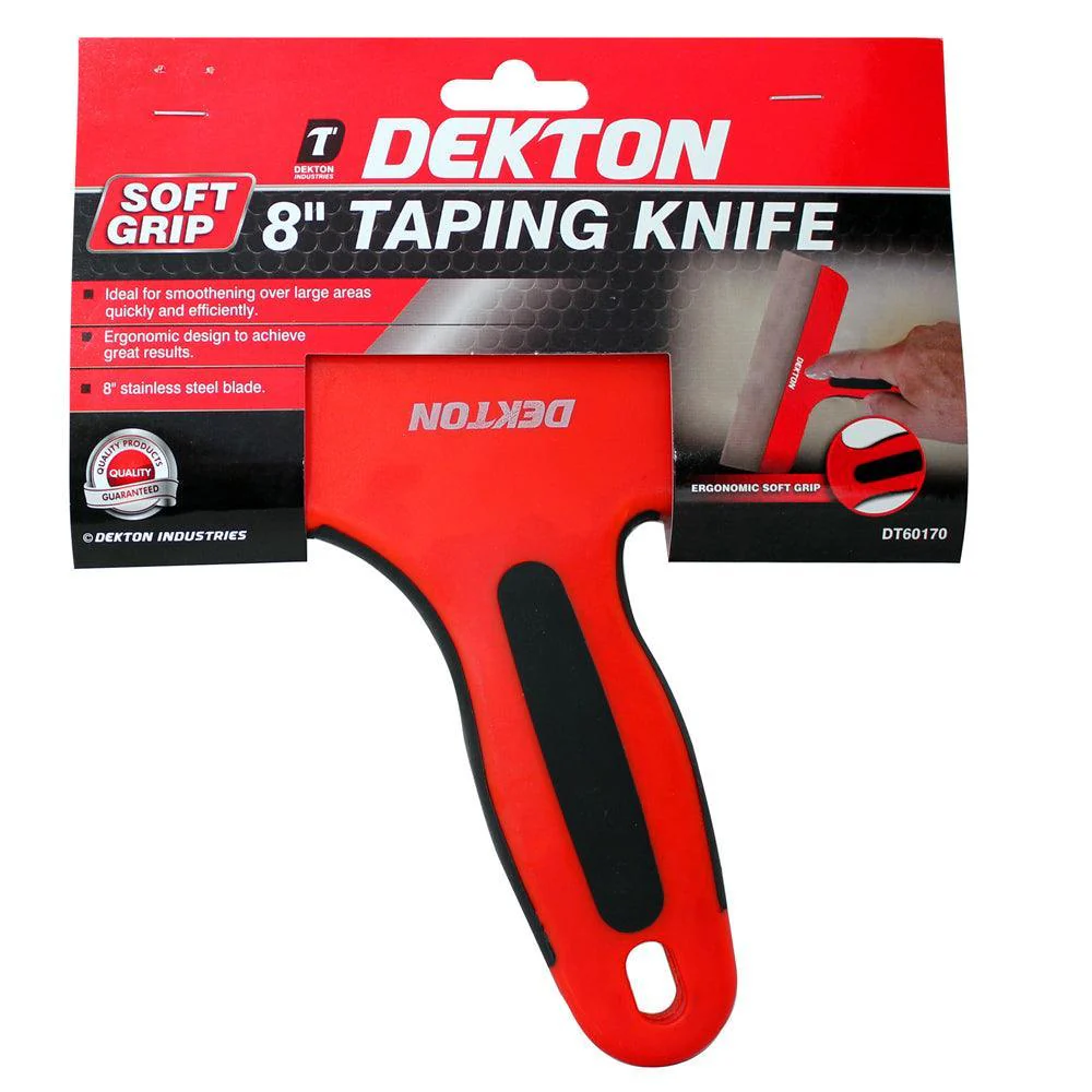 Dekton 200mm Softgrip Taping Knife | 8in Stainless Steel Blade - Image 2