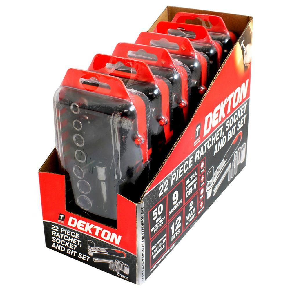 Dekton Ratchet Wrench | Bit & Socket Set | 22 Piece Set - Image 4